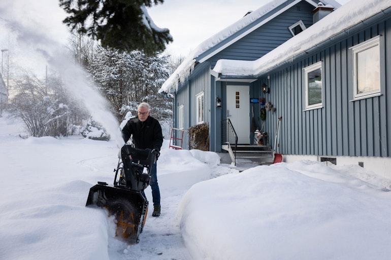 Arild gleder seg til å slippe ansvaret for snømåking når han flytter til ny leilighet i Trehusene.
