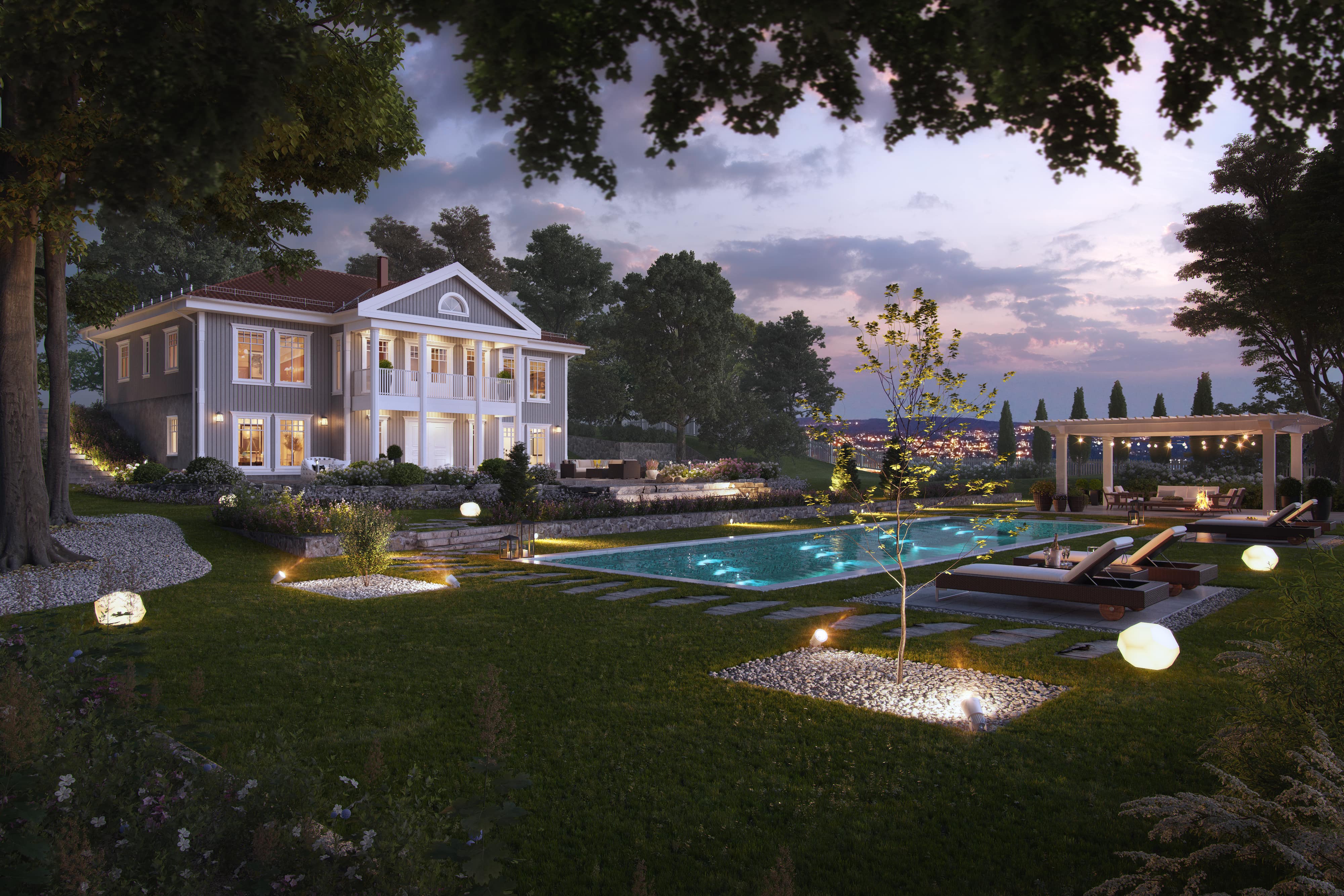 Lindegaard  er et stort ferdighus i vår herskapelige husserie